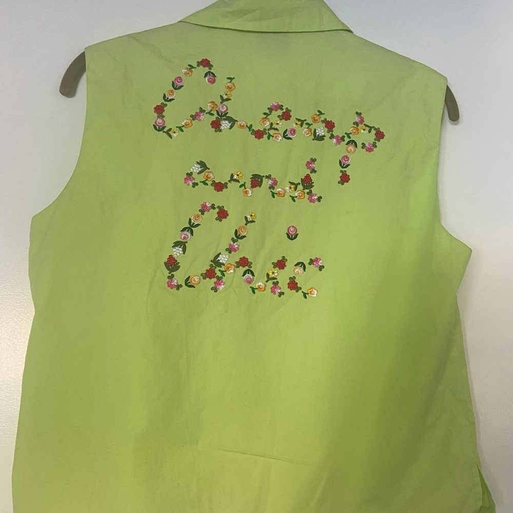 Moschino Lime Green Button Down Shirt - Picture 8 of 8